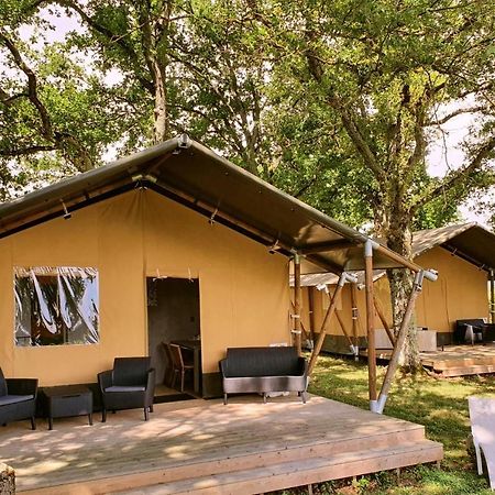 Glamping Les Arbres, Luxe Safaritent Met Zwembad Cronat Bagian luar foto