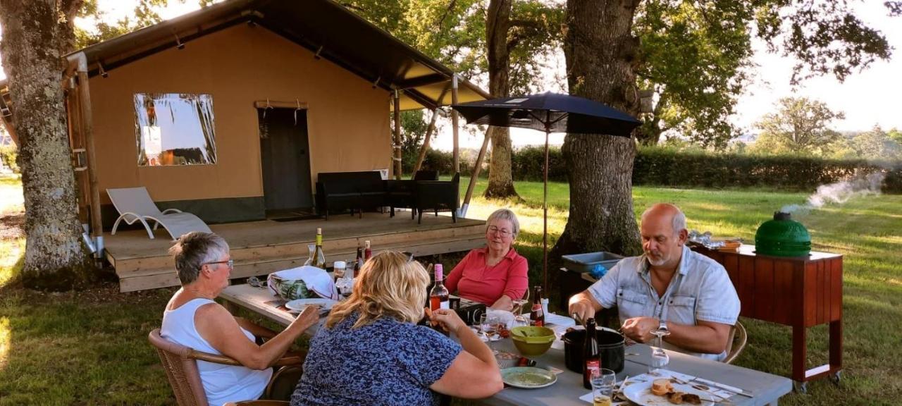 Glamping Les Arbres, Luxe Safaritent Met Zwembad Cronat Bagian luar foto