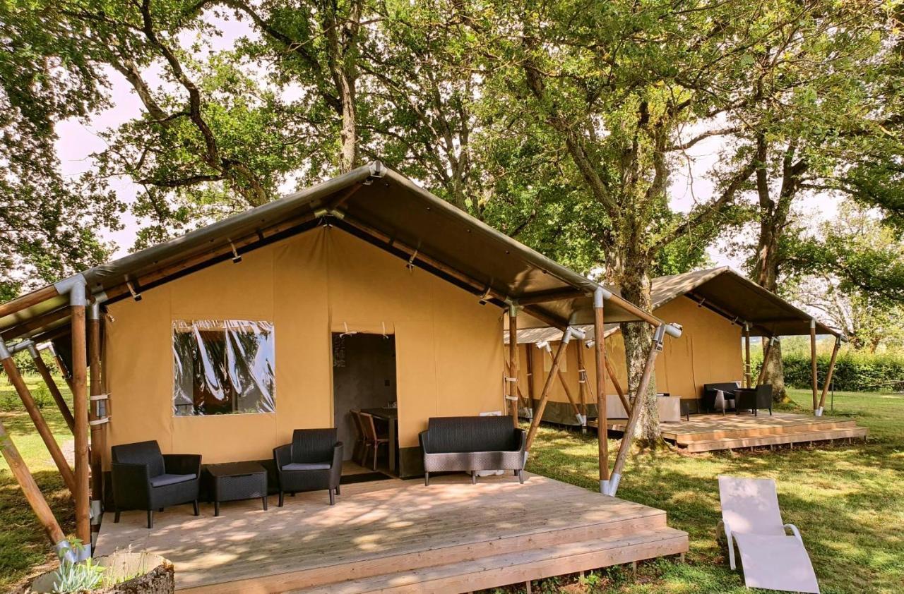 Glamping Les Arbres, Luxe Safaritent Met Zwembad Cronat Bagian luar foto